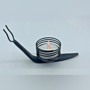Vintage Wrought Iron Snail/Slug Tea-light Candle Holder
